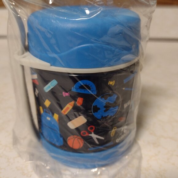 Quaker New in Box School Themed Thermos with Spork - Picture 1 of 14